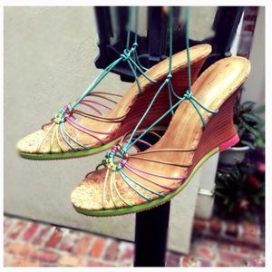 Cindy Says Marrakesh leather wedges